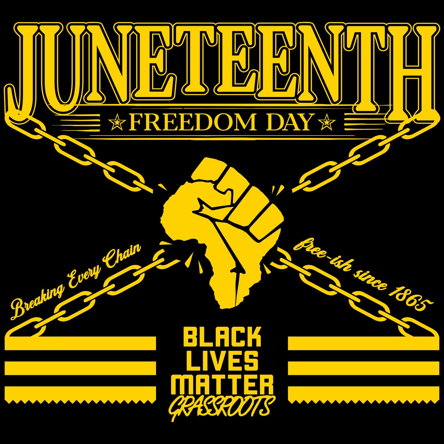 Black Lives Matter Grassroots T-Shirt - Juneteenth