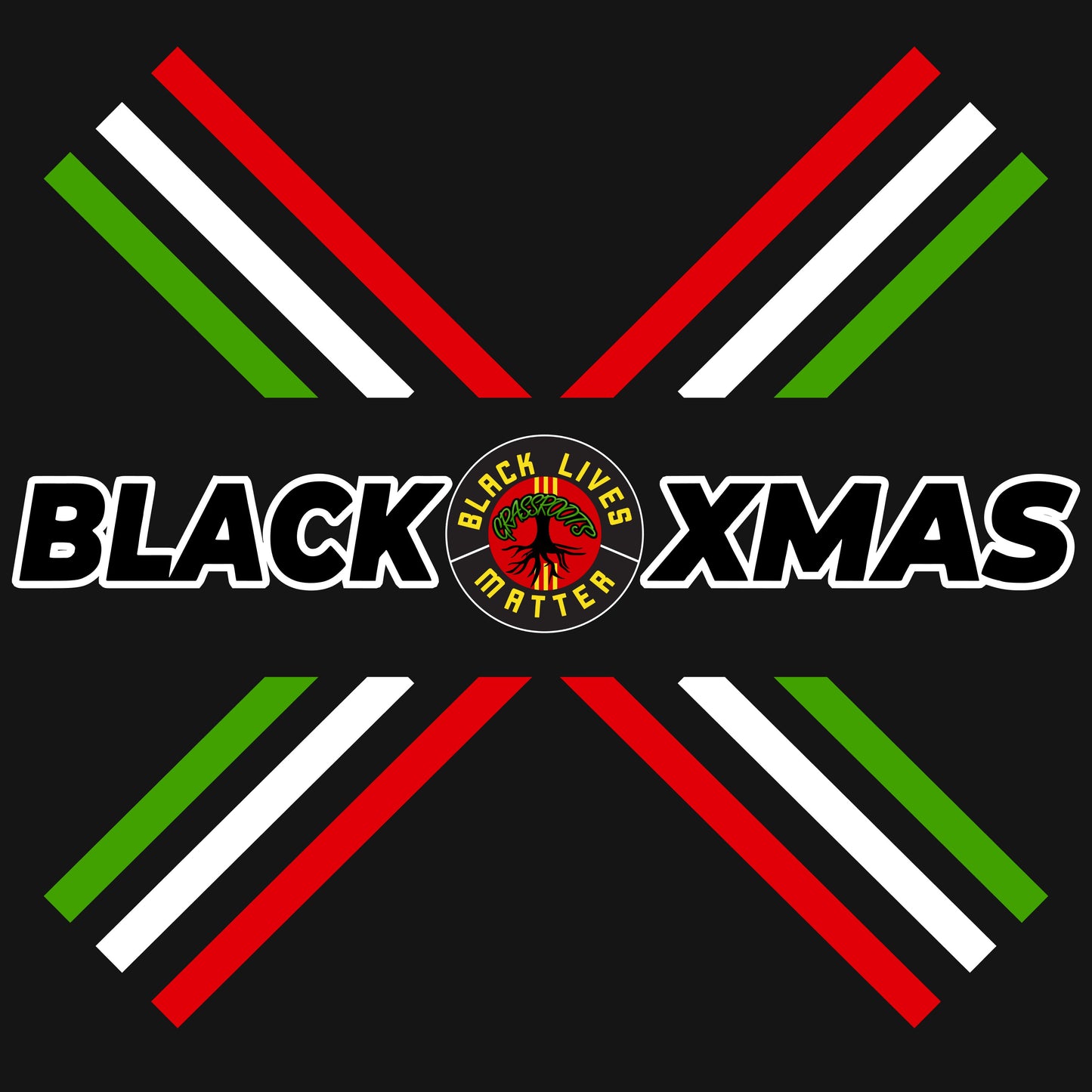 Black Lives Matter Grassroots T-Shirt - Black XMas