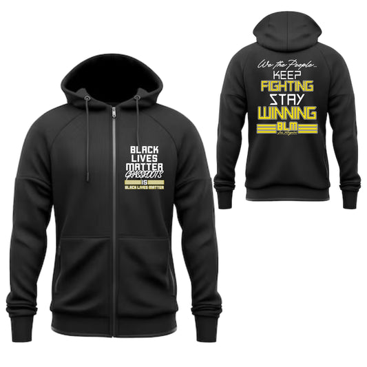 Black Lives Matter Grassroots Zip Hoodie - Stay Winning